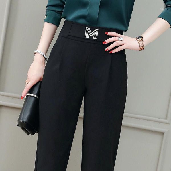 spring/fall women's casual harem pants professional female cropped skinny anti-wrinkle high waist letters suit black & capris, Black;white
spring/fall women's casual harem pants professional female cropped skinny anti-wrinkle high waist letters suit black & capris, Black;white