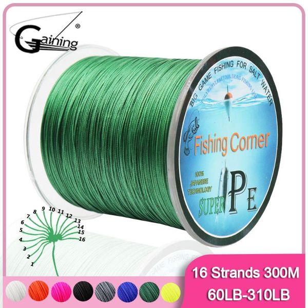 16 strands braided fishing line 300m super strong japan multifilament pe braid line 60lb-310lb 8 colors for choose
16 strands braided fishing line 300m super strong japan multifilament pe braid line 60lb-310lb 8 colors for choose