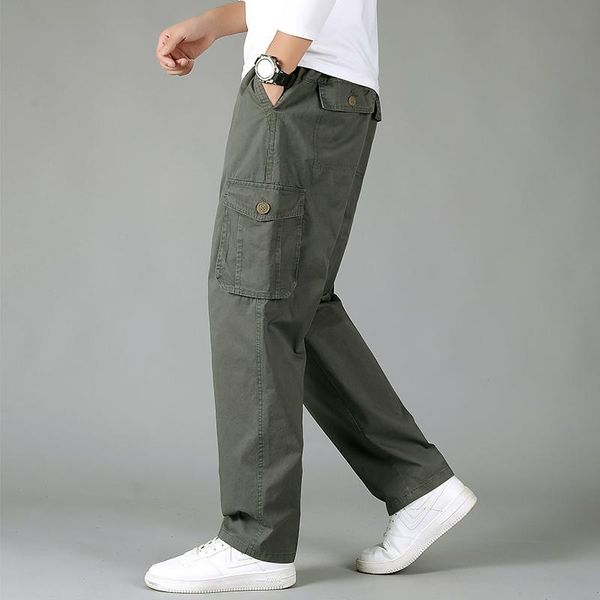 men's pants men straight plus size hip hop casual streetwear loose sweatpants tactical multi-pocket oversized cargo, Black
men's pants men straight plus size hip hop casual streetwear loose sweatpants tactical multi-pocket oversized cargo, Black