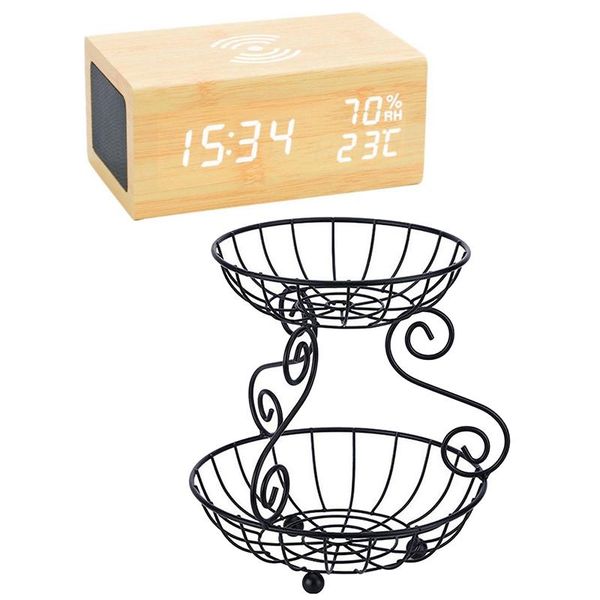other clocks & accessories 1 pcs wood digital alarm clock bluetooth speaker 2 tier fruit basket vintage style storage
other clocks & accessories 1 pcs wood digital alarm clock bluetooth speaker 2 tier fruit basket vintage style storage