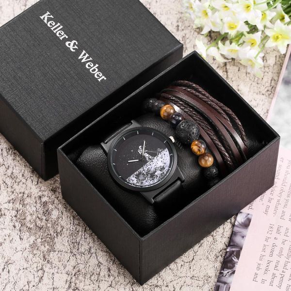 wristwatches fashion men watch bracelet sets gifts for male quartz wristwatch unique xmas birthday men's watches present box, Slivery;brown
wristwatches fashion men watch bracelet sets gifts for male quartz wristwatch unique xmas birthday men's watches present box, Slivery;brown