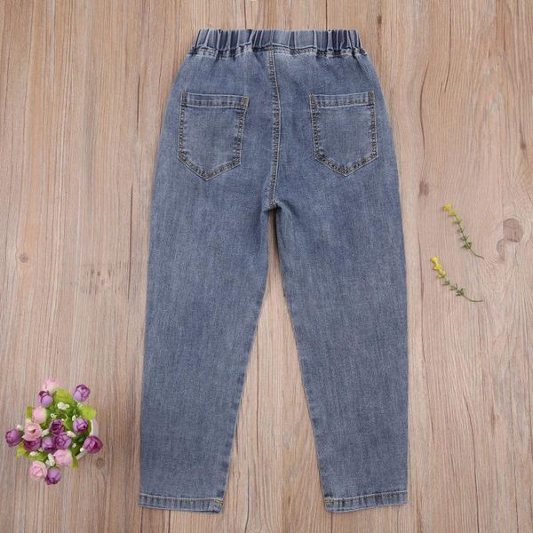pudcoco 2021 girl's butterfly printed long jeans, elastic waist long denim pants with side pockets, lovely casual trousers, Blue
pudcoco 2021 girl's butterfly printed long jeans, elastic waist long denim pants with side pockets, lovely casual trousers, Blue