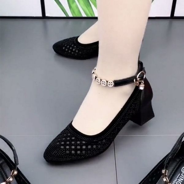 zapatos de mujerwomen mesh shoesmid heelshollow outpointed toerhinestone ankle bucklefemale footwearblackdropshipping, Black
zapatos de mujerwomen mesh shoesmid heelshollow outpointed toerhinestone ankle bucklefemale footwearblackdropshipping, Black