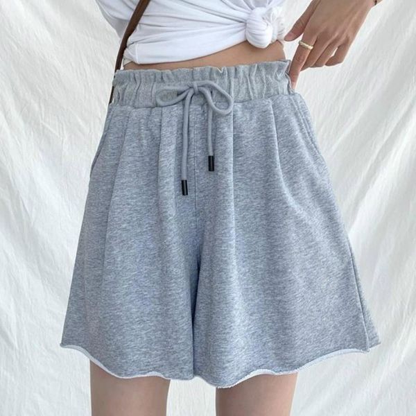 women's shorts womens summer elastic waist drawstring wide leg solid motion comfy soft lounge loose casual chic korean fahion 2021, White;black
women's shorts womens summer elastic waist drawstring wide leg solid motion comfy soft lounge loose casual chic korean fahion 2021, White;black