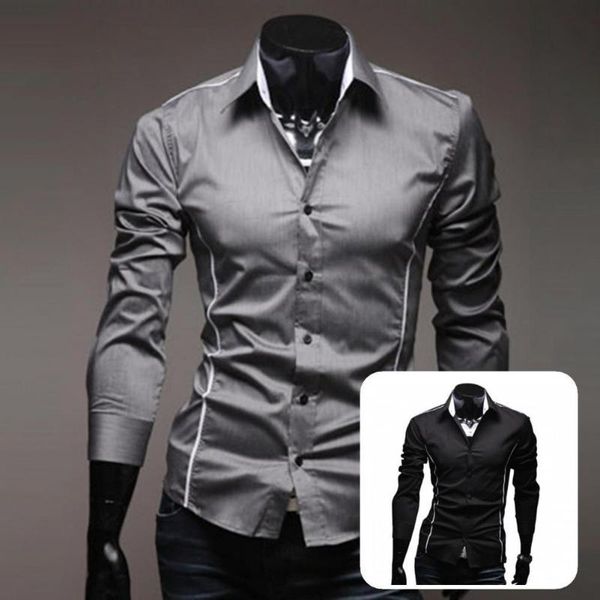 men's casual shirts autumn shirt great smooth handsome spring for daily wear men, White;black
men's casual shirts autumn shirt great smooth handsome spring for daily wear men, White;black