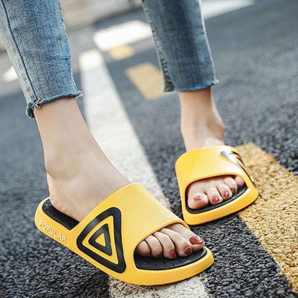 slippers non-slip soft thick platform flat with female sandals plus size summer home student outside woman slides bathroom, Black 
slippers non-slip soft thick platform flat with female sandals plus size summer home student outside woman slides bathroom, Black