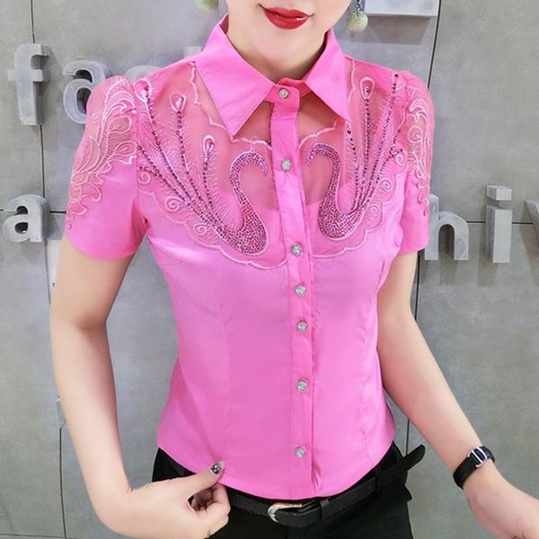 women's blouses & shirts summer slim ol white stitching lace embroidery blouse single-breasted short sleeve women blusa feminina
women's blouses & shirts summer slim ol white stitching lace embroidery blouse single-breasted short sleeve women blusa feminina