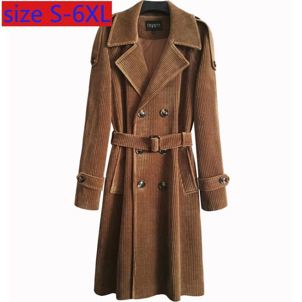 men's trench coats fashion corduroy windbreaker men long spring loose coat large x-long casual double breasted plus size s-5xl, Tan;black
men's trench coats fashion corduroy windbreaker men long spring loose coat large x-long casual double breasted plus size s-5xl, Tan;black