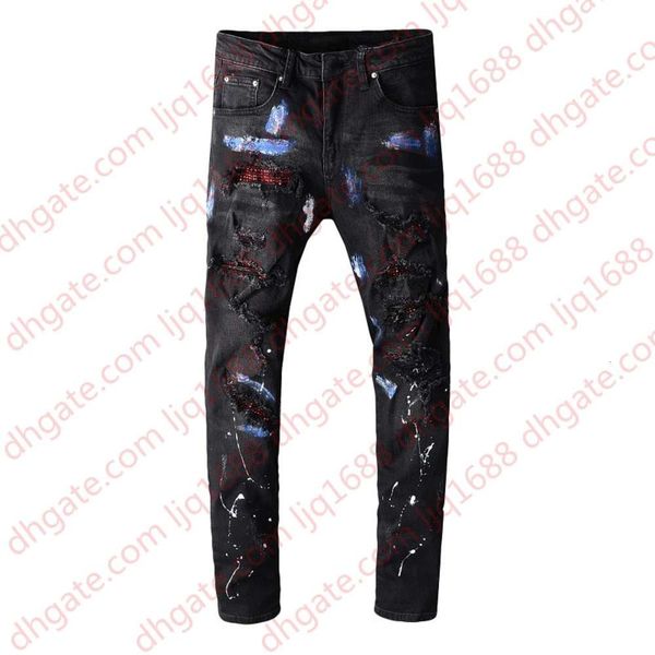 men's distressed destroyed jeans print patches ripped skinny black skinny pants slim trousers puls size 29-42 616, Blue
men's distressed destroyed jeans print patches ripped skinny black skinny pants slim trousers puls size 29-42 616, Blue