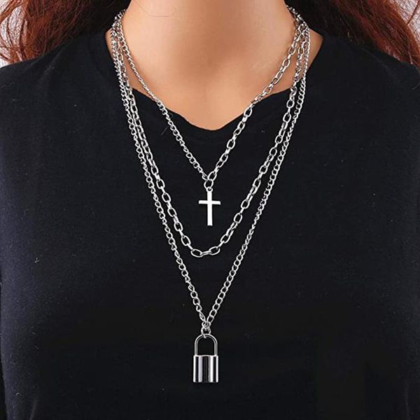 chains 2021 fashion multilayer hip hop long chain necklace for women men jewelry gifts key cross pendant ml, Silver
chains 2021 fashion multilayer hip hop long chain necklace for women men jewelry gifts key cross pendant ml, Silver