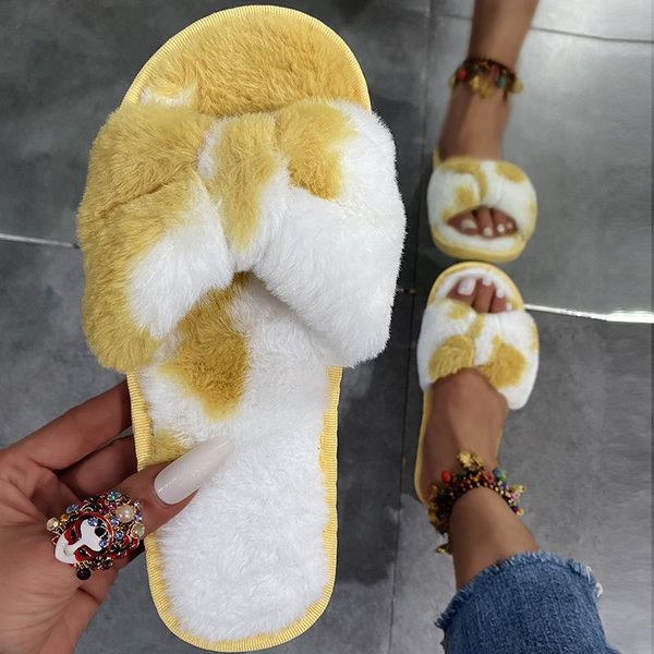slippers 2021 women autumn winter female fluff patchwork flats home casual shoes color matching indoor slipper, Black
slippers 2021 women autumn winter female fluff patchwork flats home casual shoes color matching indoor slipper, Black