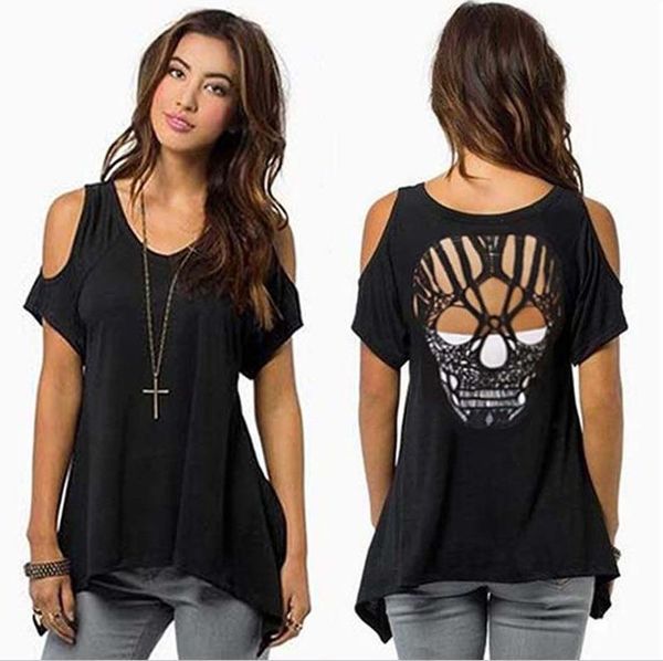 new creative back hollow short-sleeved t-shirt fashion lady ol commuter black t-shirt casual personality ladies, White
new creative back hollow short-sleeved t-shirt fashion lady ol commuter black t-shirt casual personality ladies, White
