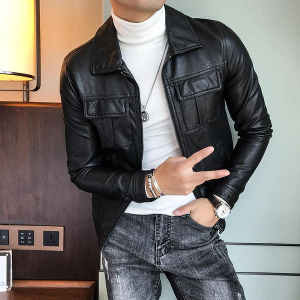 mens leather 2021 jacket slim fit chaqueta marron hombre zipper leather jacket mens green motorcycle jackets deri ceket, Black
mens leather 2021 jacket slim fit chaqueta marron hombre zipper leather jacket mens green motorcycle jackets deri ceket, Black