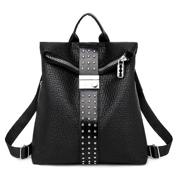 outdoor bags women casual daypacks rivet folded backpacks fashion girl school book bag anti thief bagpacks pu soft leather backpack
outdoor bags women casual daypacks rivet folded backpacks fashion girl school book bag anti thief bagpacks pu soft leather backpack