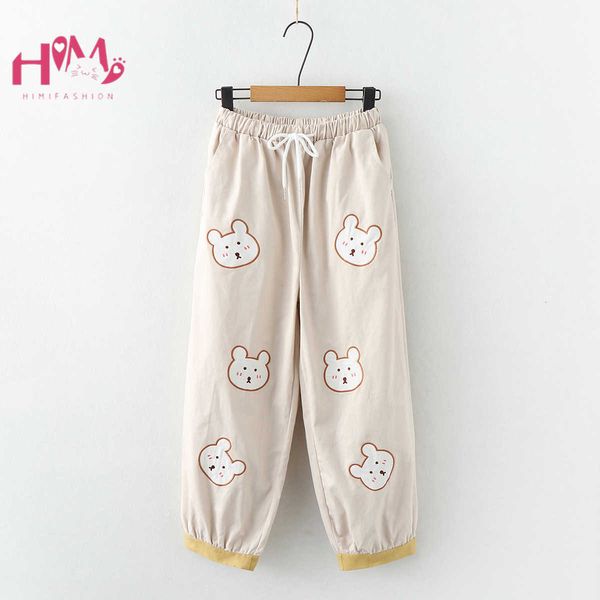 women's pants & capris kawaii cartoon capri for teenage girl cute bear embroidered casual streetwear trousers women cotton vintage, Black;white
women's pants & capris kawaii cartoon capri for teenage girl cute bear embroidered casual streetwear trousers women cotton vintage, Black;white