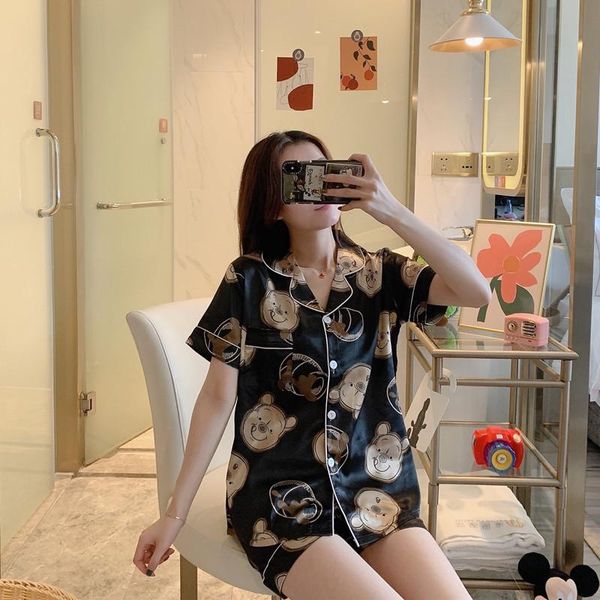 women's tracksuits 2021 short-sleeved 5-point sleeves v-neck cardigan short shorts suit t-shirt cartoon printed letters ladies pajamas, Gray
women's tracksuits 2021 short-sleeved 5-point sleeves v-neck cardigan short shorts suit t-shirt cartoon printed letters ladies pajamas, Gray