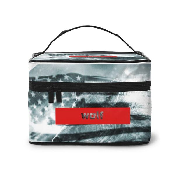 women cosmetic bag makeup case usa flag wolf make up storage pouch toiletry beauty wash bag
women cosmetic bag makeup case usa flag wolf make up storage pouch toiletry beauty wash bag