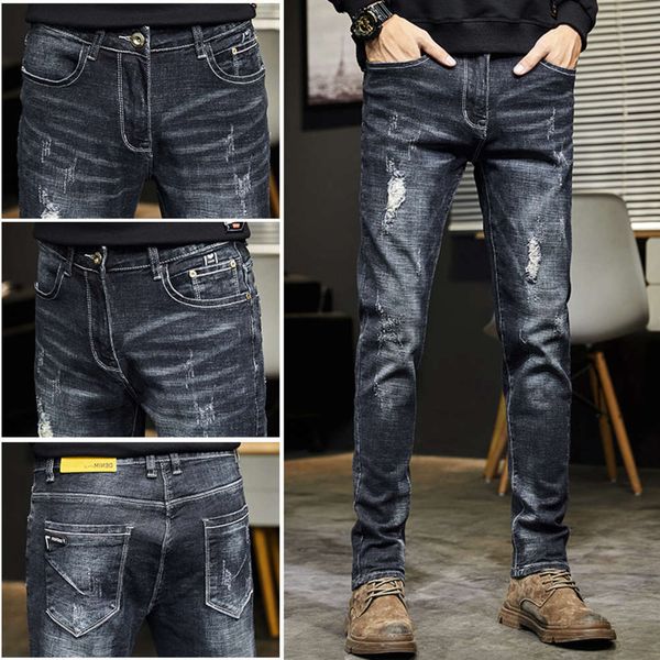 2021hole patch jeans men's autumn and winter 2020 slim elastic leggings korean fashion long pants batch, Blue
2021hole patch jeans men's autumn and winter 2020 slim elastic leggings korean fashion long pants batch, Blue
