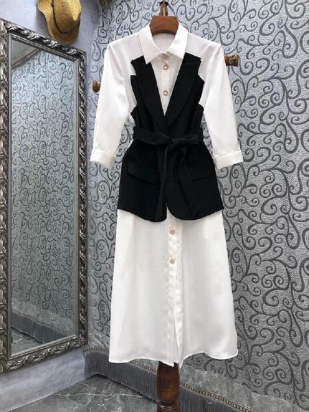 casual dresses one piece dress 2021 autumn fashion style women turn-down collar black white color block patchwork long sleeve shirt ol, Black;gray
casual dresses one piece dress 2021 autumn fashion style women turn-down collar black white color block patchwork long sleeve shirt ol, Black;gray
