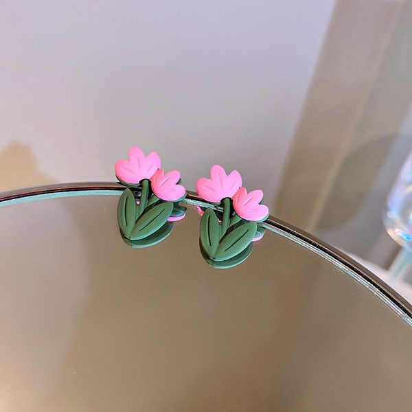 stud aomu romantic sweet pink green resin acrylic tulip earrings irregular geometric plant small flower for women party, Golden;silver
stud aomu romantic sweet pink green resin acrylic tulip earrings irregular geometric plant small flower for women party, Golden;silver