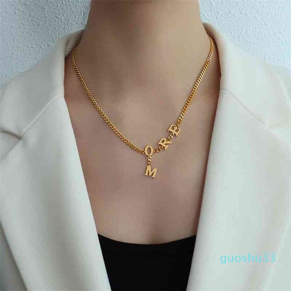 marka french english more letter necklace stainless steel plated with 18k real gold anti allergy p1036, Silver
marka french english more letter necklace stainless steel plated with 18k real gold anti allergy p1036, Silver