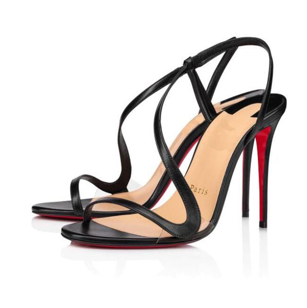 luxury ladies sandals stiletto red sole rosalie 100 mm leather narrow belt wave-shaped design wraps around the feet summer reds soles shoess, Black
luxury ladies sandals stiletto red sole rosalie 100 mm leather narrow belt wave-shaped design wraps around the feet summer reds soles shoess, Black