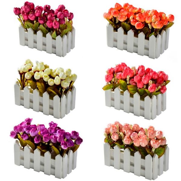 artificial flowers rosebud set for restaurant garden decoration flower+16cm wood fence vase bonsai farmhouse decor fake flower
artificial flowers rosebud set for restaurant garden decoration flower+16cm wood fence vase bonsai farmhouse decor fake flower