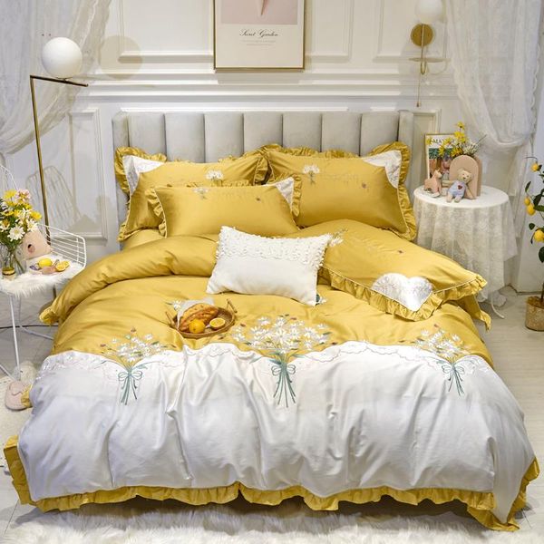 bedding sets yellow green 60s egyptian cotton girls set daisy bouquet embroidery bed sheet duvet pillowcases linen cover ruffles
bedding sets yellow green 60s egyptian cotton girls set daisy bouquet embroidery bed sheet duvet pillowcases linen cover ruffles
