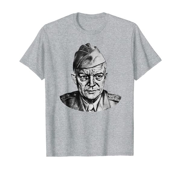 general dwight eisenhower - ww2 t-shirt, White;black