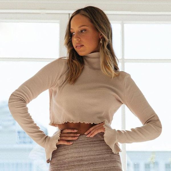 women's sweaters 2021 winter autumn casual o-neck long sleeve knitted ruffles slim women short pullovers for woman, White;black
women's sweaters 2021 winter autumn casual o-neck long sleeve knitted ruffles slim women short pullovers for woman, White;black