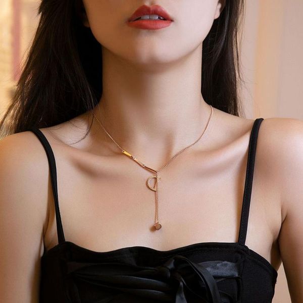 chains korean vintage temperament titanium steel letter d pendant chain necklace elegant tassel clavicle choker for women, Silver
chains korean vintage temperament titanium steel letter d pendant chain necklace elegant tassel clavicle choker for women, Silver