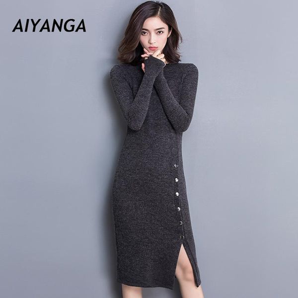 casual dresses fashion england style medium long knitted dress for women split pack hip sleeve slim knitting pencil female, Black;gray
casual dresses fashion england style medium long knitted dress for women split pack hip sleeve slim knitting pencil female, Black;gray