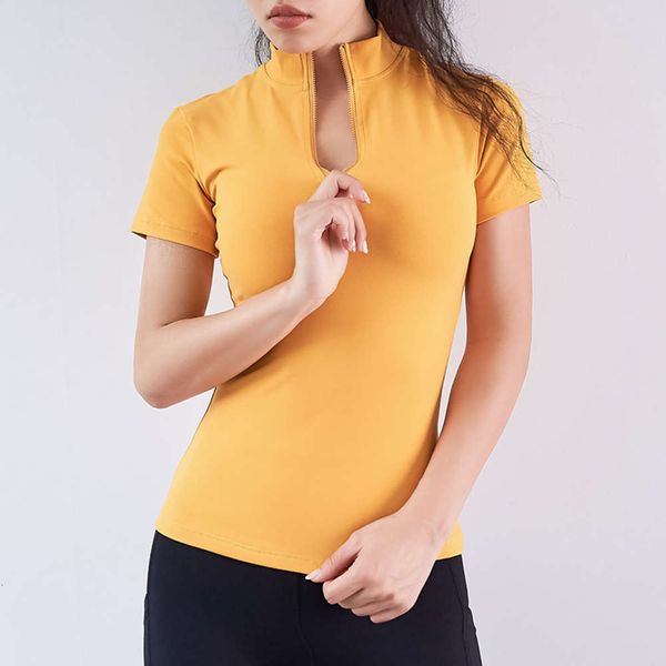 stand collar zipper sport short sleeve women's slim stretch quick dry t-shirt tight breathable running yoga fitness suit, Gray
stand collar zipper sport short sleeve women's slim stretch quick dry t-shirt tight breathable running yoga fitness suit, Gray