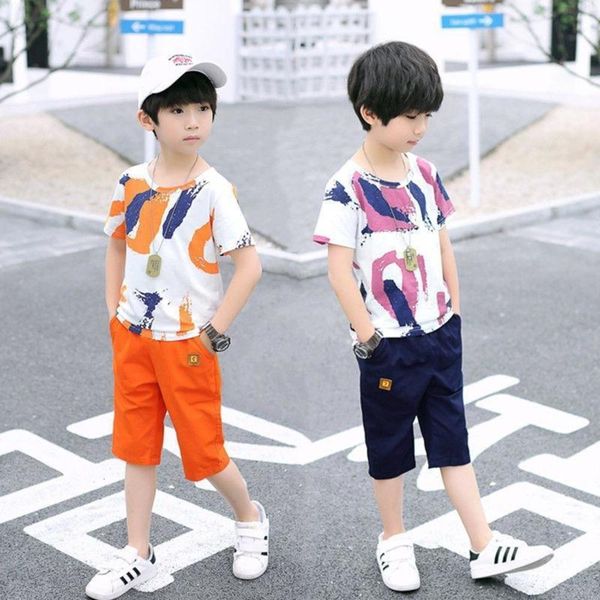 foreign boys' clothing 2021 new style summer short sleeve two piece set children's handsome han, White
foreign boys' clothing 2021 new style summer short sleeve two piece set children's handsome han, White