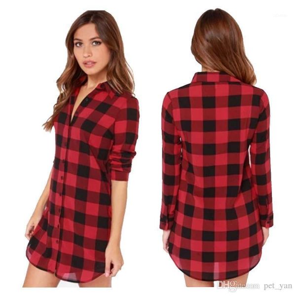 women's plaid loose shirts girl casual oversized blouse autumn long single chemise breasted print cotton shirt blouses &, White
women's plaid loose shirts girl casual oversized blouse autumn long single chemise breasted print cotton shirt blouses &, White