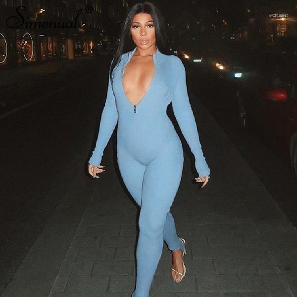 women's jumpsuits & rompers simenual ribbed fitness active wear womens jumpsuit zipper v neck fashion 2021 long sleeve workout sporty j, Black;white
women's jumpsuits & rompers simenual ribbed fitness active wear womens jumpsuit zipper v neck fashion 2021 long sleeve workout sporty j, Black;white