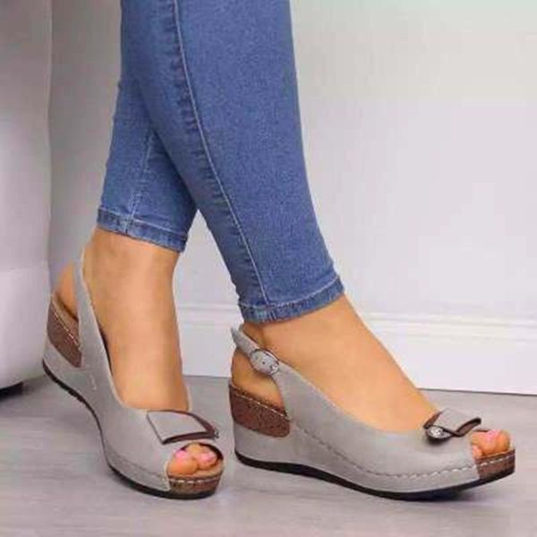 dress shoes 2021 women summer sandals wedge fish mouth buckle casual fashion solid beach ladies plus size, Black
dress shoes 2021 women summer sandals wedge fish mouth buckle casual fashion solid beach ladies plus size, Black