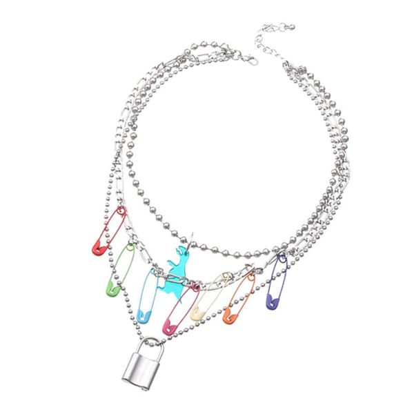pendant necklaces 1pc fashionable round bead necklace colored pin clavicle chain jewelry decor, Silver
pendant necklaces 1pc fashionable round bead necklace colored pin clavicle chain jewelry decor, Silver