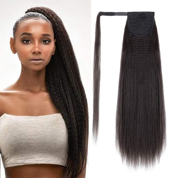 synthetic wigs 30 inch long yaki straight wrap around ponytail clip in hair fiber kinky pony tail hairpiece for women, Black
synthetic wigs 30 inch long yaki straight wrap around ponytail clip in hair fiber kinky pony tail hairpiece for women, Black