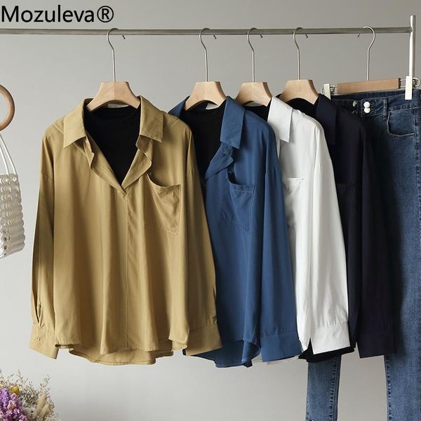women's blouses & shirts mozuleva simple fashion autumn fake two-piece solid color long-sleeved pullover shirt, White
women's blouses & shirts mozuleva simple fashion autumn fake two-piece solid color long-sleeved pullover shirt, White