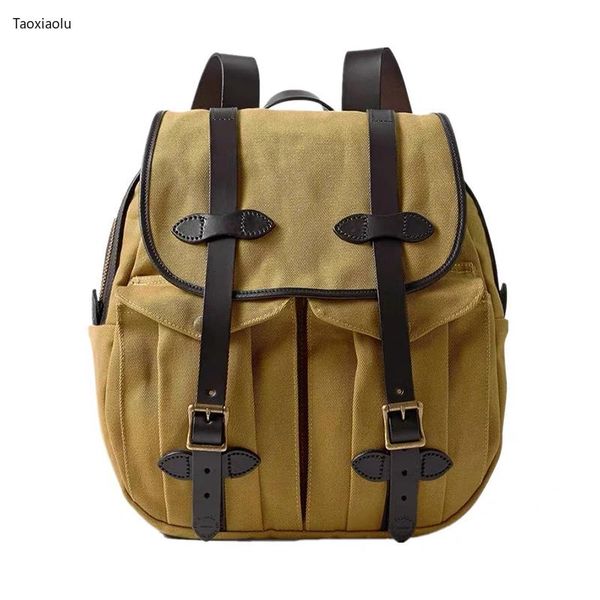 backpack oil wax canvas men and women shoulder bag stitching vegetable tanned leather leisure outdoor hiking
backpack oil wax canvas men and women shoulder bag stitching vegetable tanned leather leisure outdoor hiking