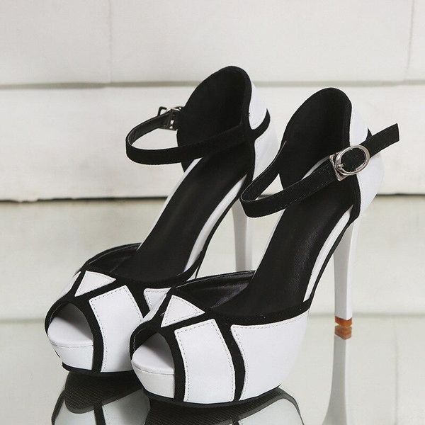 dress shoes 2021 summer sandals women's high heels hollow buckle peep toe lady pumps thin heel fashion soft leather, Black
dress shoes 2021 summer sandals women's high heels hollow buckle peep toe lady pumps thin heel fashion soft leather, Black