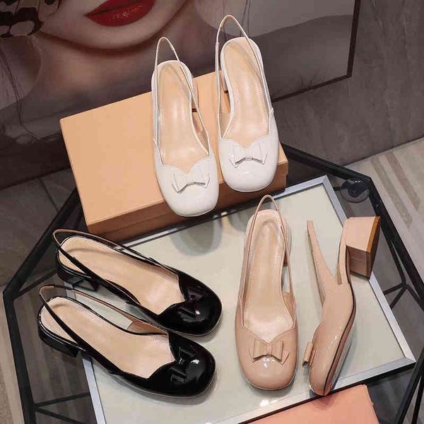 new leather m thick 2021 heel bow home elastic belt with baotou muller sandals yw, Black
new leather m thick 2021 heel bow home elastic belt with baotou muller sandals yw, Black