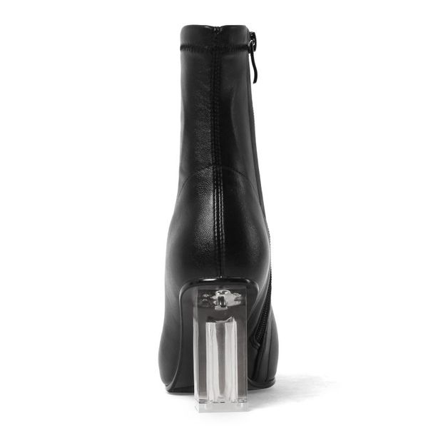 women half short boots thick high heel pointed toe zipper shoes fashion winter boots women party footwear size 33-40, Black
women half short boots thick high heel pointed toe zipper shoes fashion winter boots women party footwear size 33-40, Black
