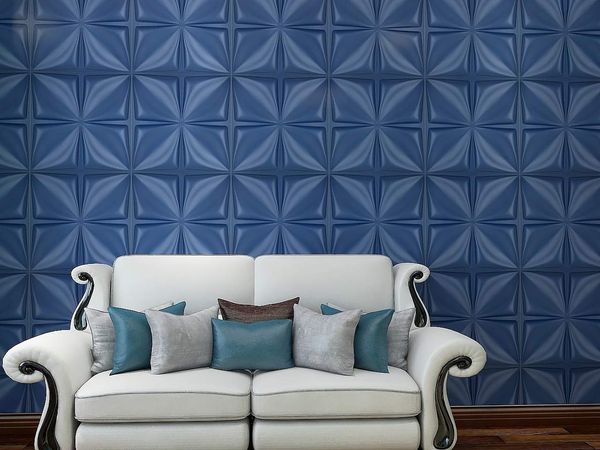 

Art3d 50x50cm Wall Stickers Navy Blue 3D Wallpaper Panel PVC Flower Design Cover 32 Sqft, for Interior Décor in Living Room,Bedroom,Lobby,Office,Shopping Mall(12 PCS)