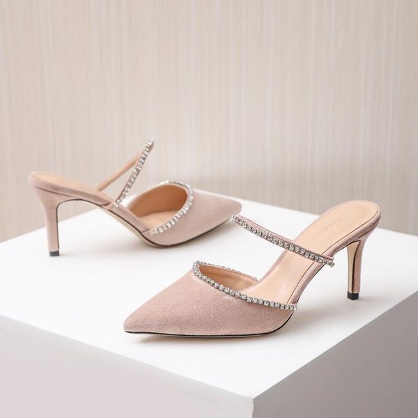 dress shoes china's pointed sandals rhinestone heel baotou high heels fashion joker women's 2021 summer promotion, Black
dress shoes china's pointed sandals rhinestone heel baotou high heels fashion joker women's 2021 summer promotion, Black