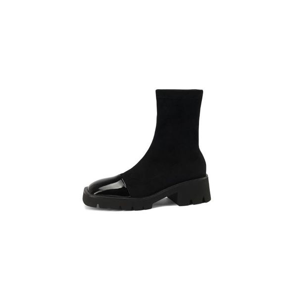 boots stretch flock women winter fashion slip-on round toe chunky heel ankle handmade shoes platform, Black
boots stretch flock women winter fashion slip-on round toe chunky heel ankle handmade shoes platform, Black