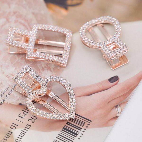 crystal duckbill hair clips bangs seaside barettes headdress geometric heart shape female headwear accessories, Golden;silver
crystal duckbill hair clips bangs seaside barettes headdress geometric heart shape female headwear accessories, Golden;silver