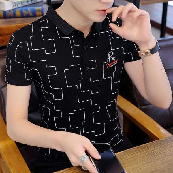 2021 new shirt men summer cotton short sleeve solid color printed striped &tees mandarin collar plus size men's polo shirts gcpy, White;black
2021 new shirt men summer cotton short sleeve solid color printed striped &tees mandarin collar plus size men's polo shirts gcpy, White;black