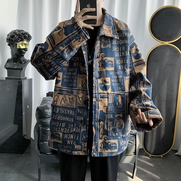 men's jackets vibe style american jacket lapel tweed print loose and versatile student fashion brand coat winter military, Black;brown
men's jackets vibe style american jacket lapel tweed print loose and versatile student fashion brand coat winter military, Black;brown